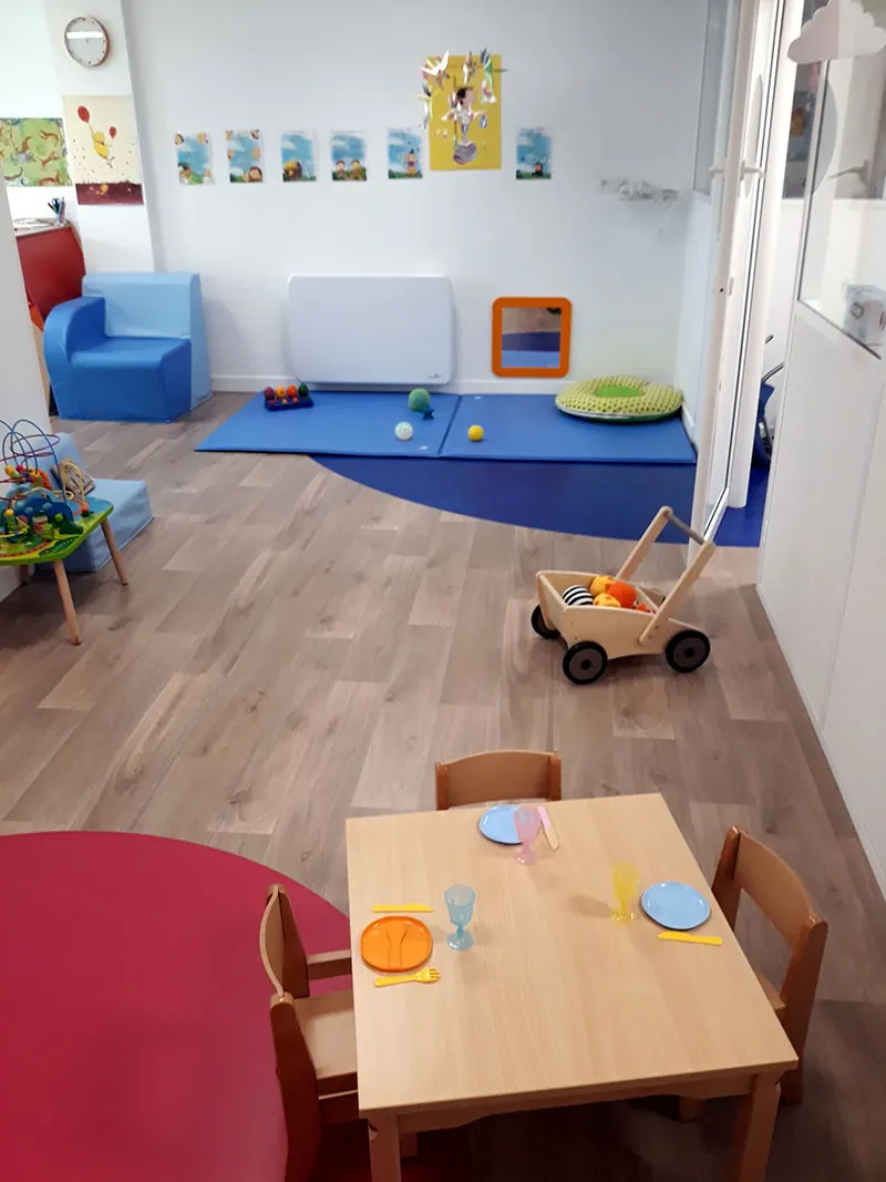 Espace de jeux de la micro-crèche Mathilou, quartier République à Rennes