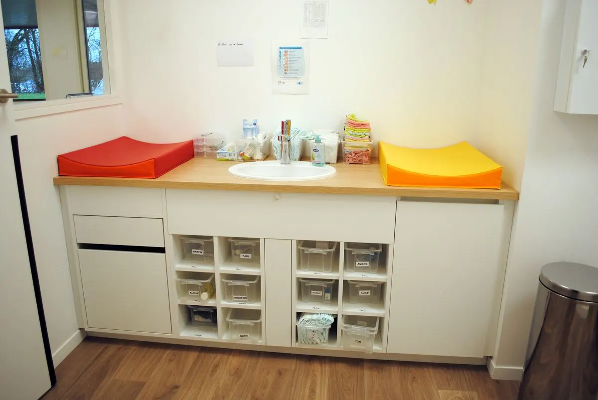 Espace de change de la micro-crèche Mathilou Chartres