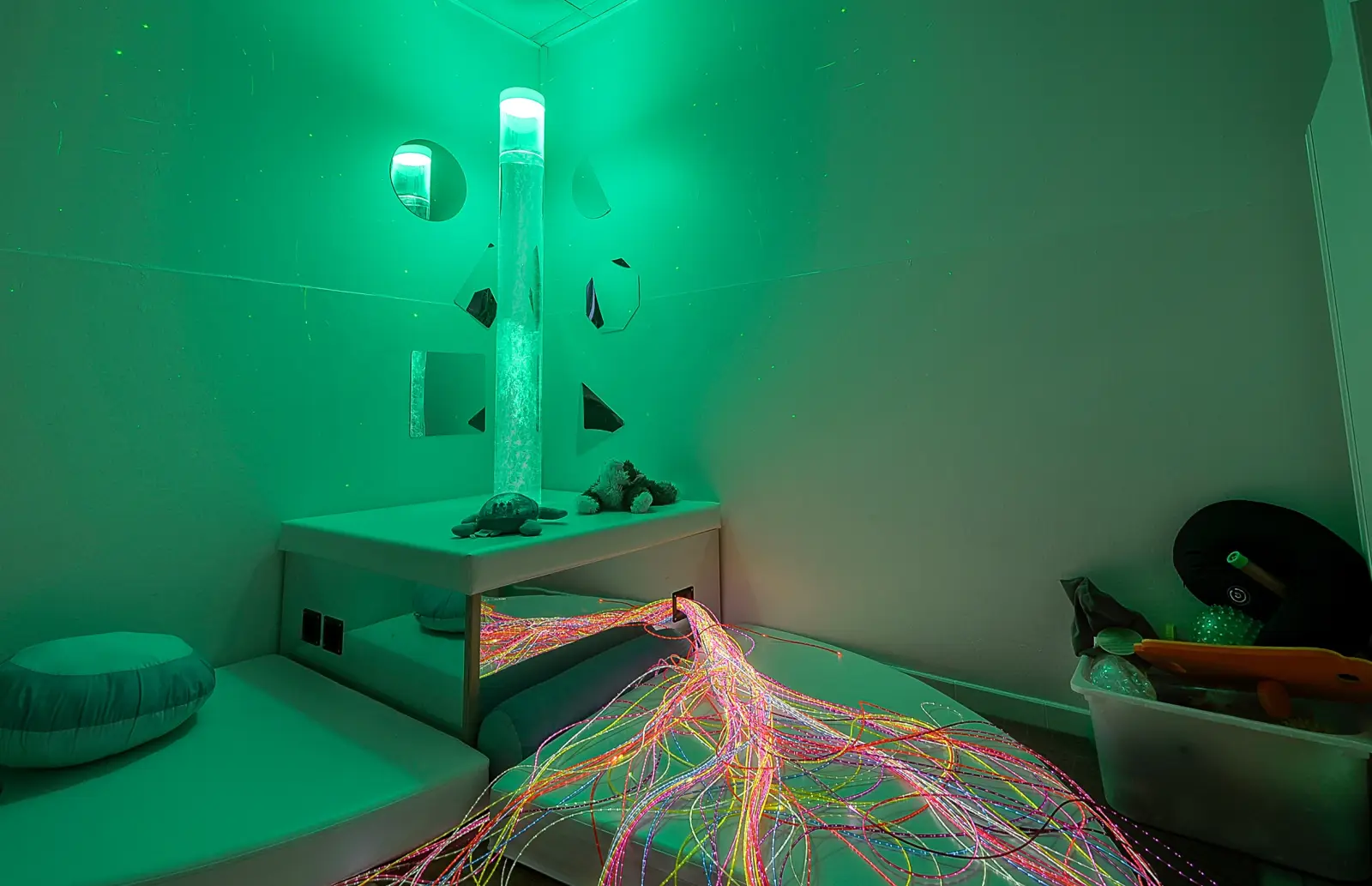 Espace sensoriel Snoezelen à la crèche Françoise Dolto, Aix-en-Provence