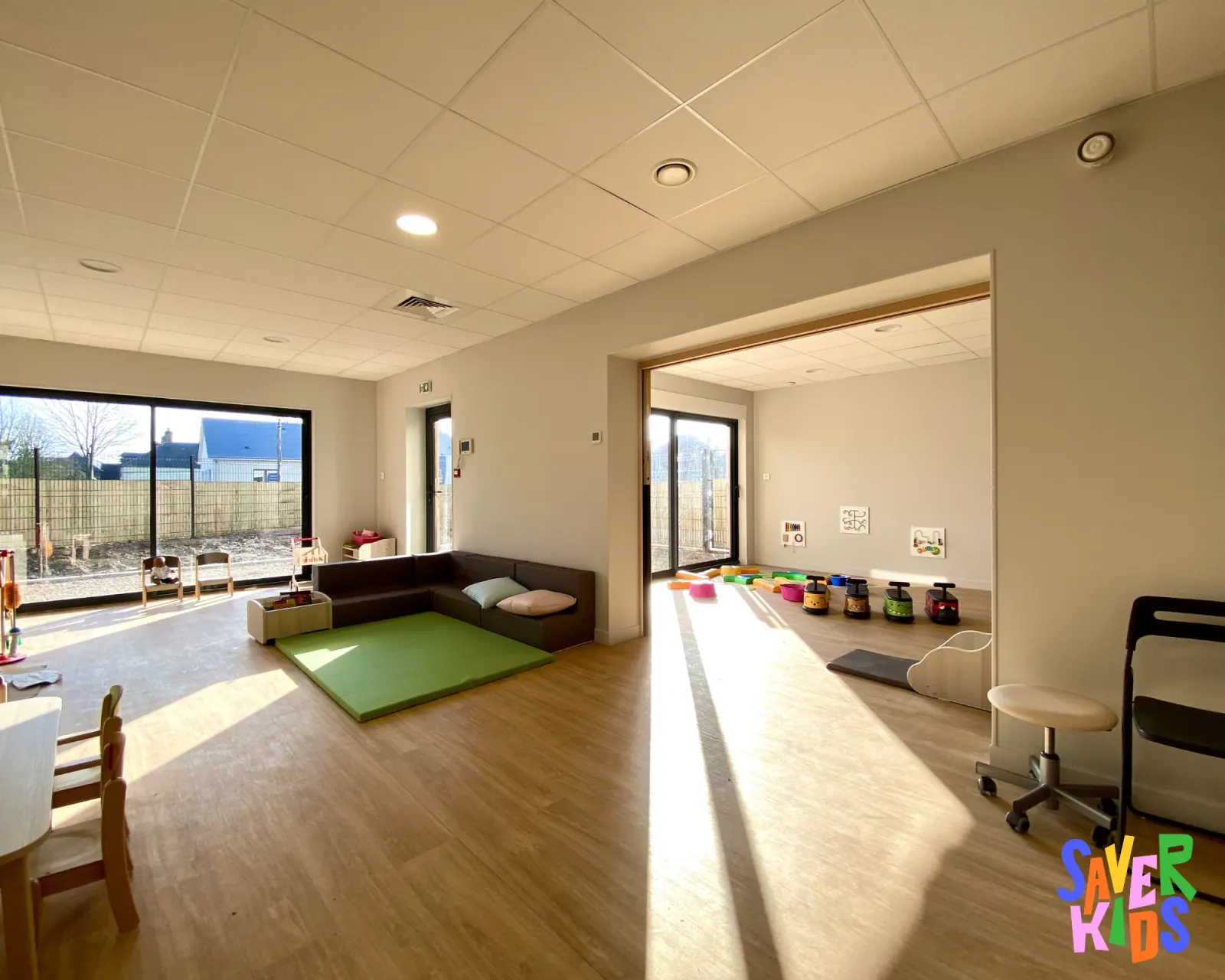 Espace de jeux et de motricité à la crèche Saver Kids à Feuquières