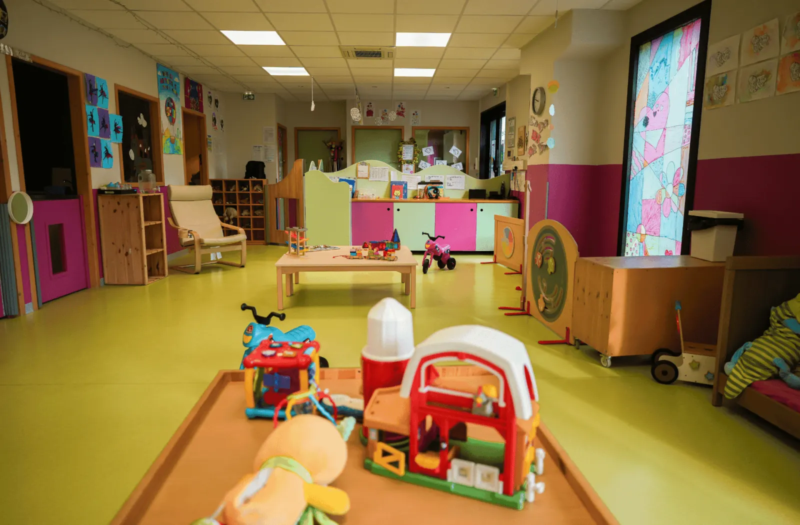 Espace de motricité de la micro-crèche Monti'loup