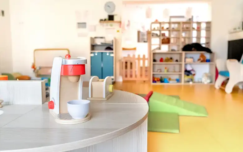 Espace de motricité et de jeux à la micro-crèche Goupil