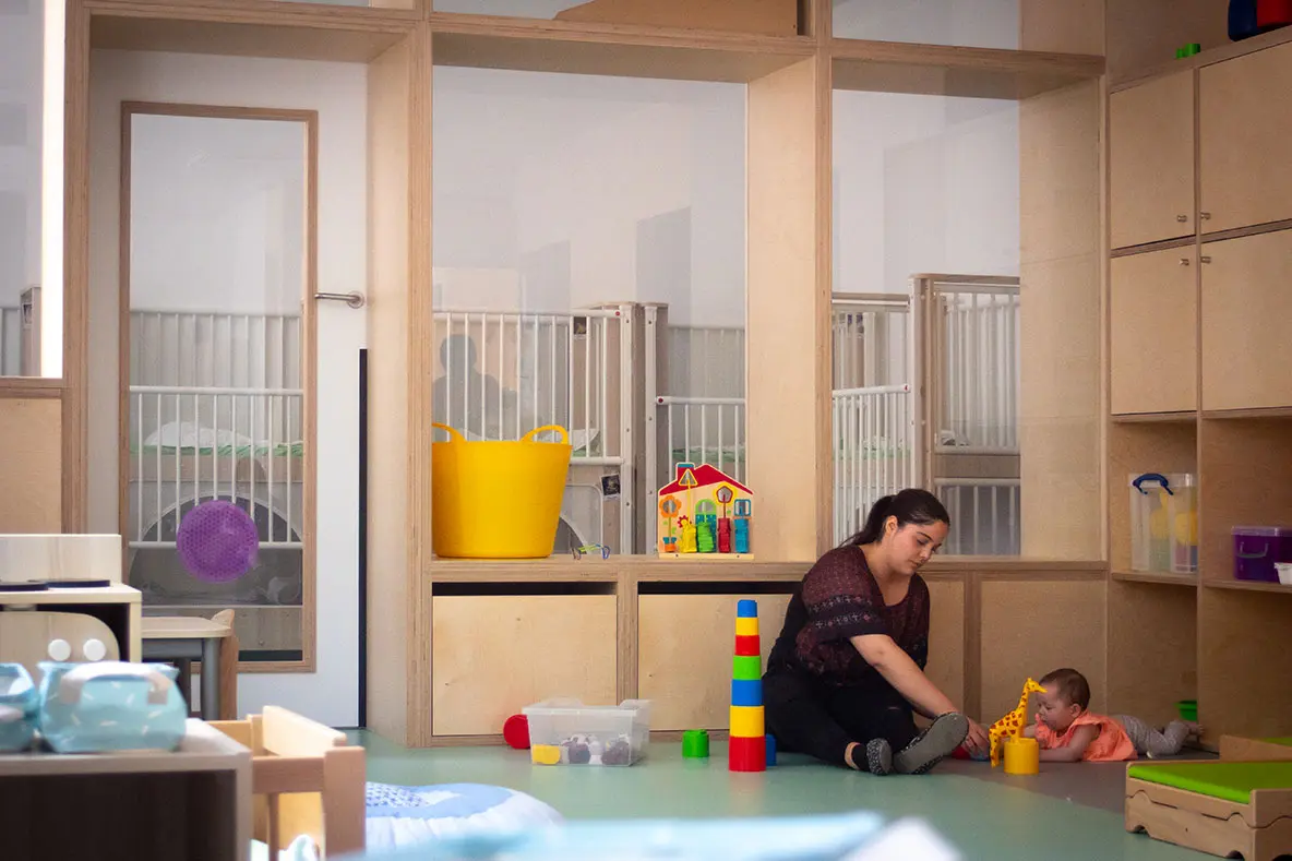 Espace de repos de la crèche La Maison Kangourou Voltaire, boulevard Voltaire à Paris