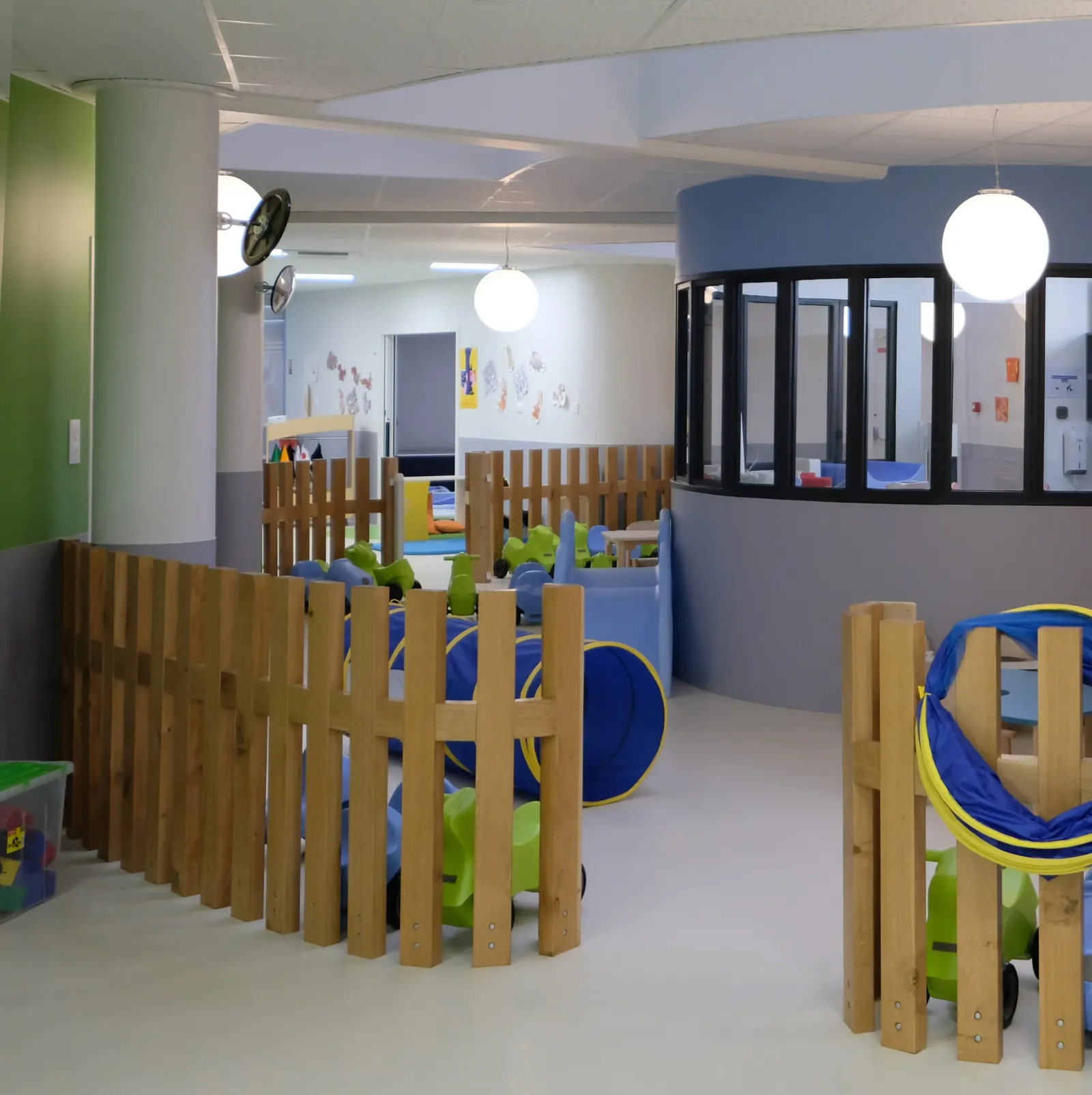 Espace de motricité de la crèche Les Mininous à Saint-Maurice