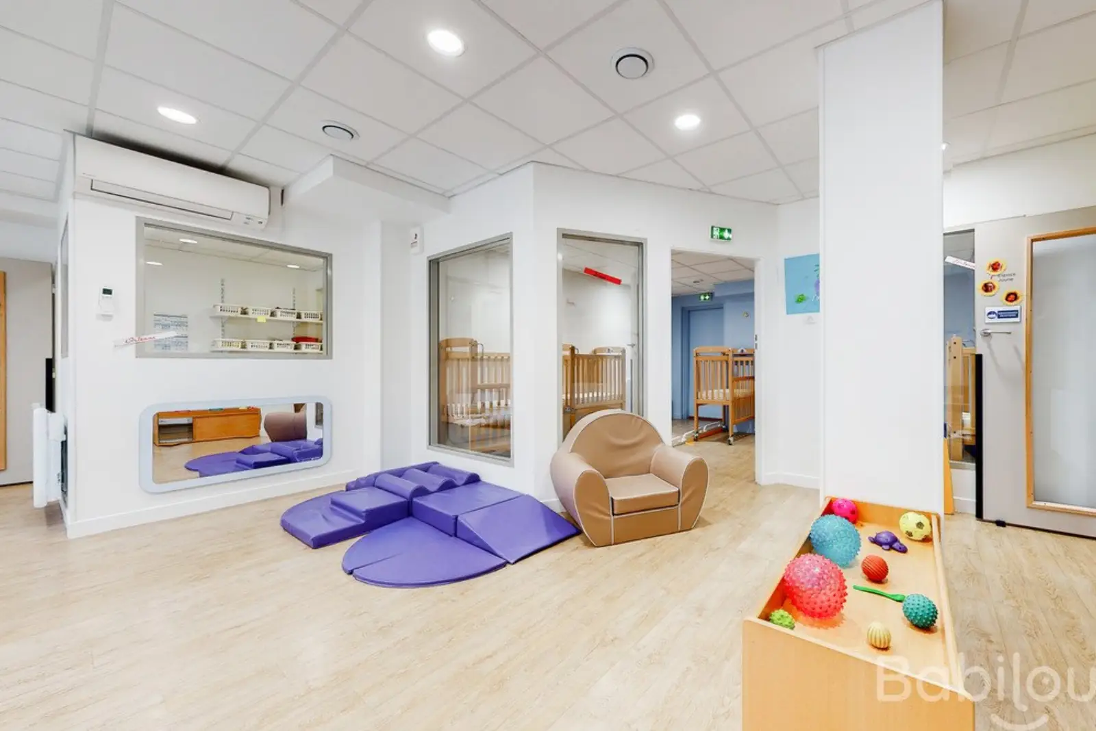 Coin sensoriel à la crèche Babilou Paris Edison