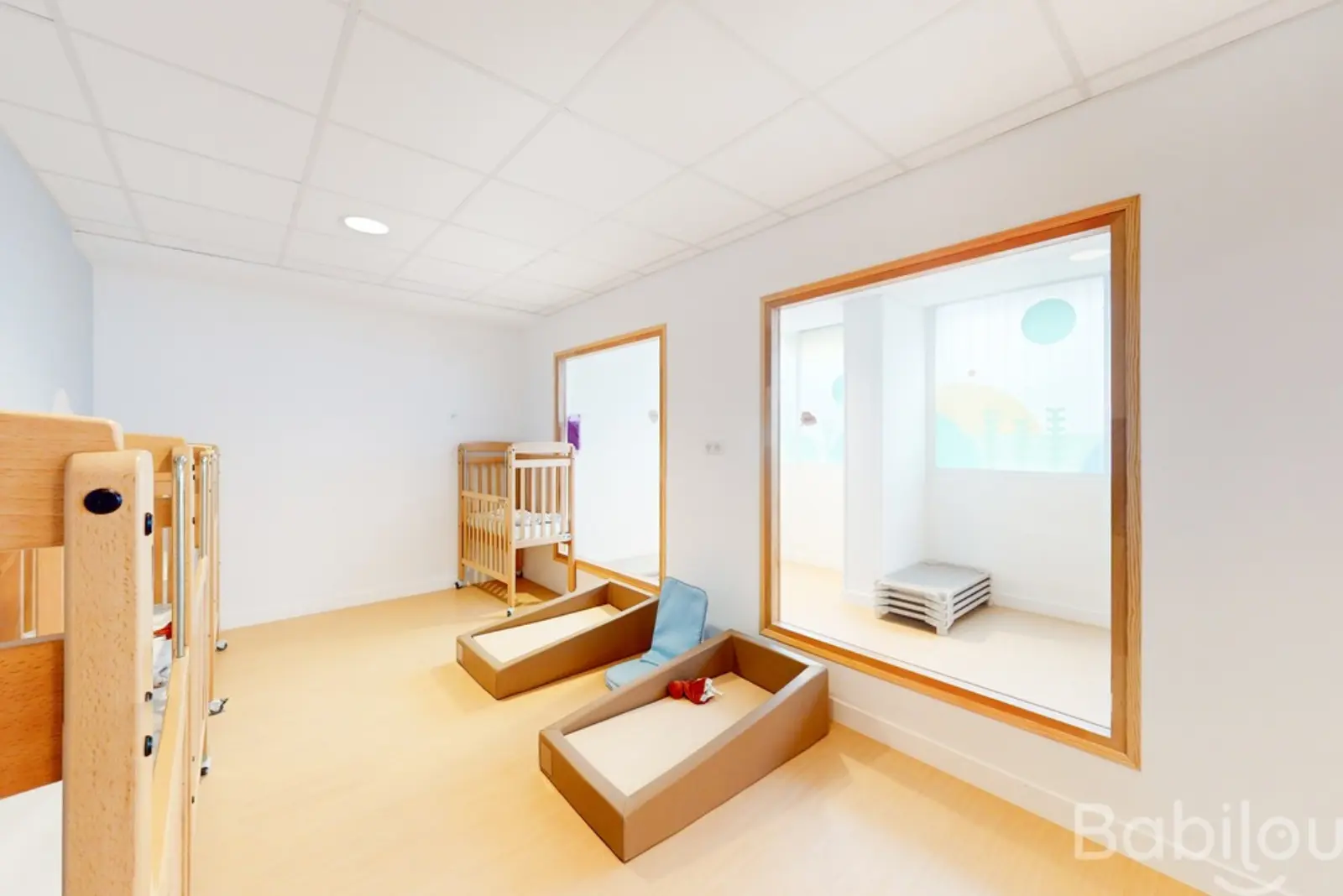 Dortoir de la micro-crèche Babilou Paris Réunion