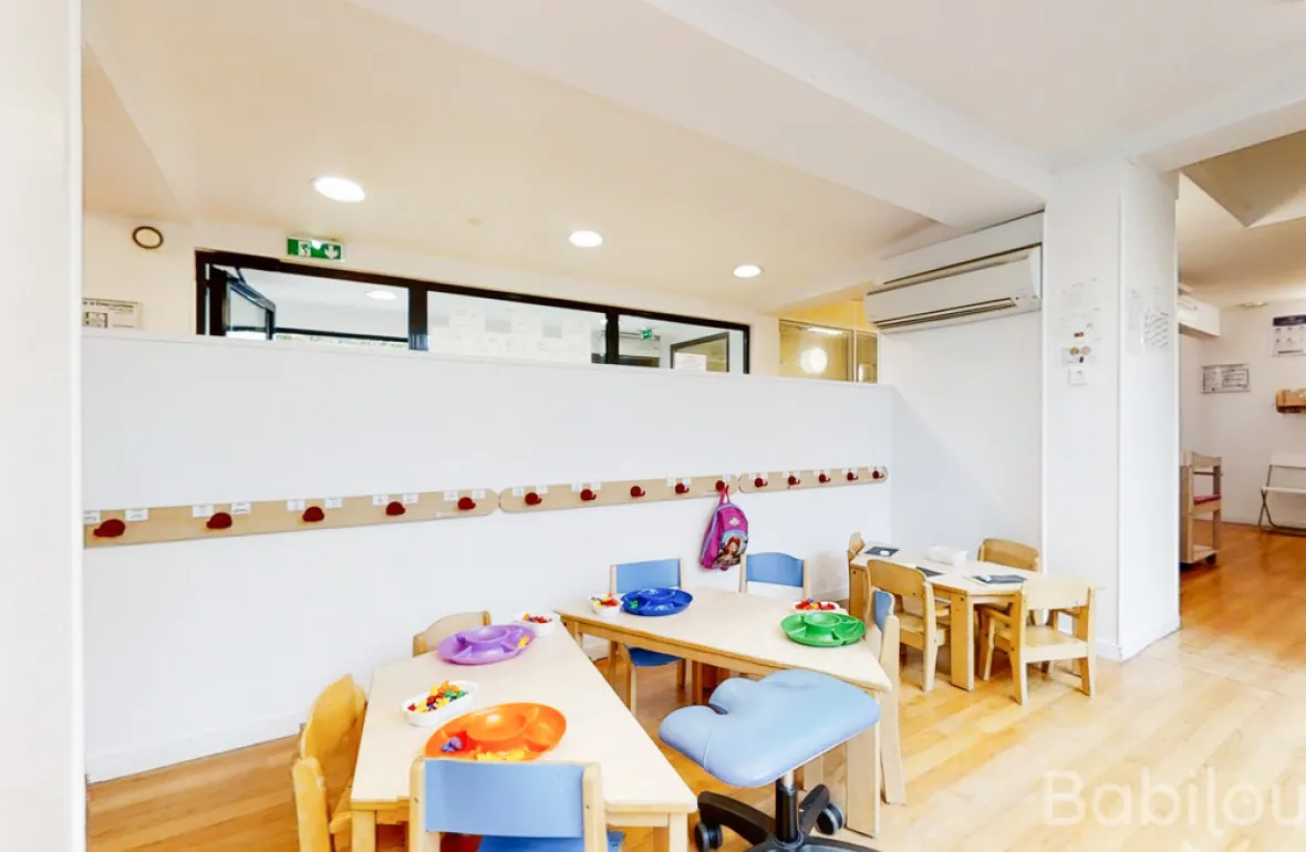Coin repas de la crèche Babilou Asnières Amélie