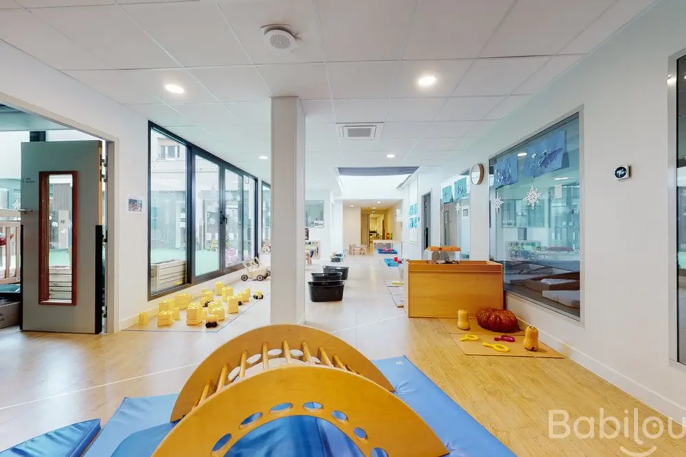 Espace de motricité de la crèche Babilou Asnières Chevreul
