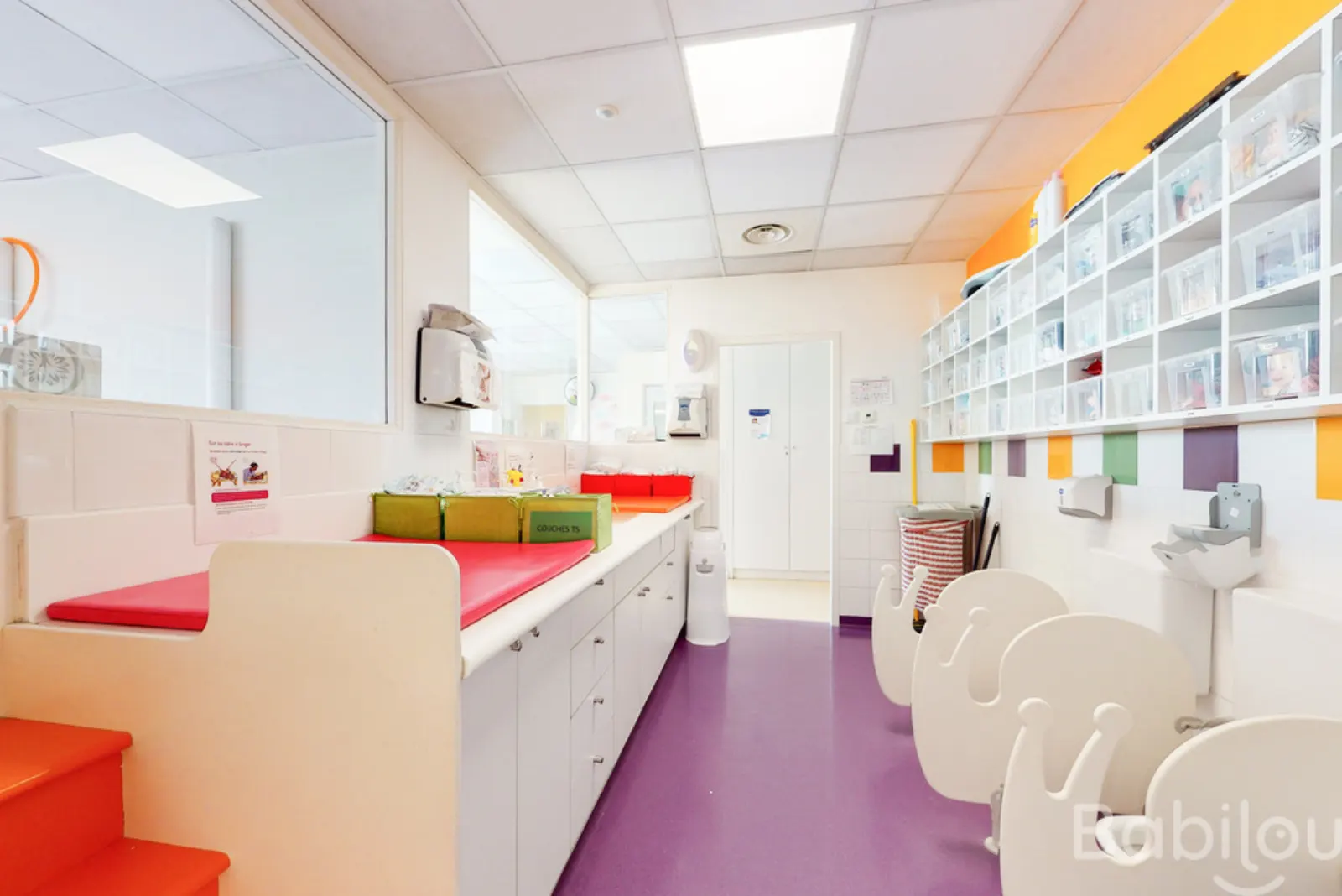Espace de change de la crèche Babilou Vitry Concorde
