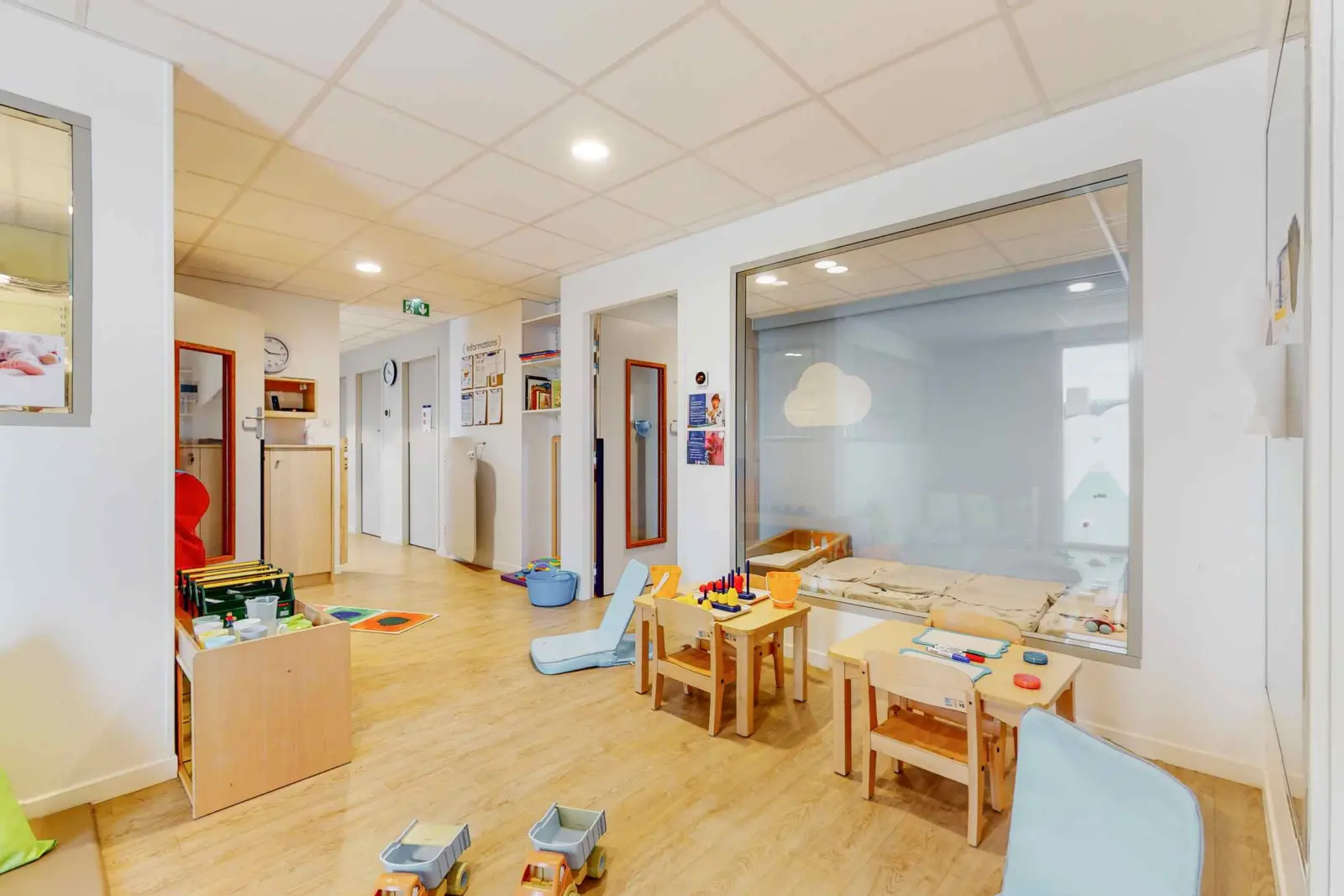 Dortoir de la micro-crèche Babilou Cormeilles Saint-Exupéry