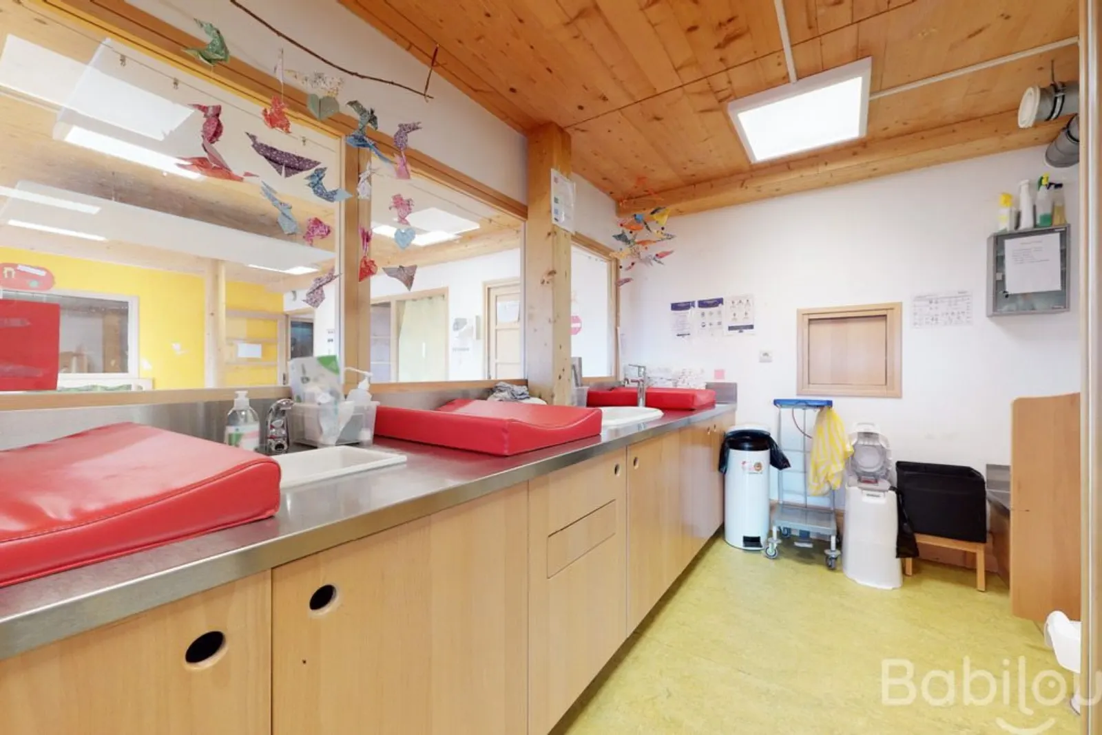 Salle de change de la crèche Babilou Baisieux Victor