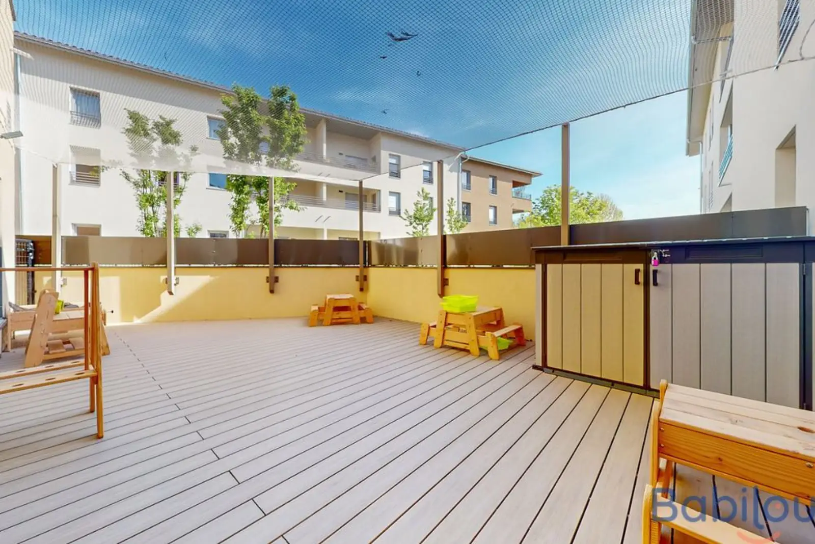Une terrasse privative pour jouer dehors