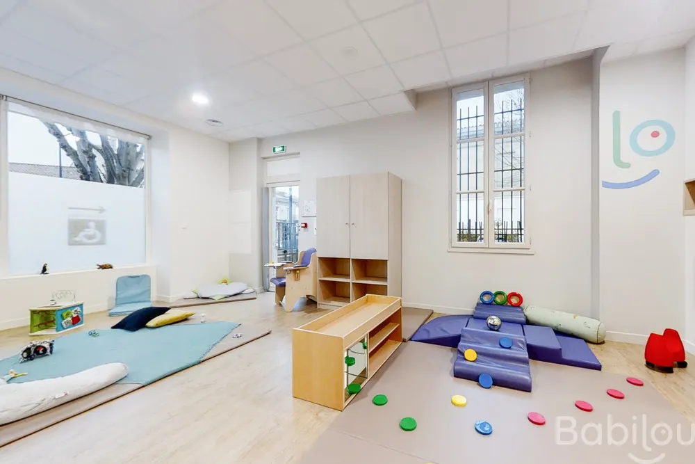 Salle de motricité de la crèche Babilou Bordeaux Leclerc