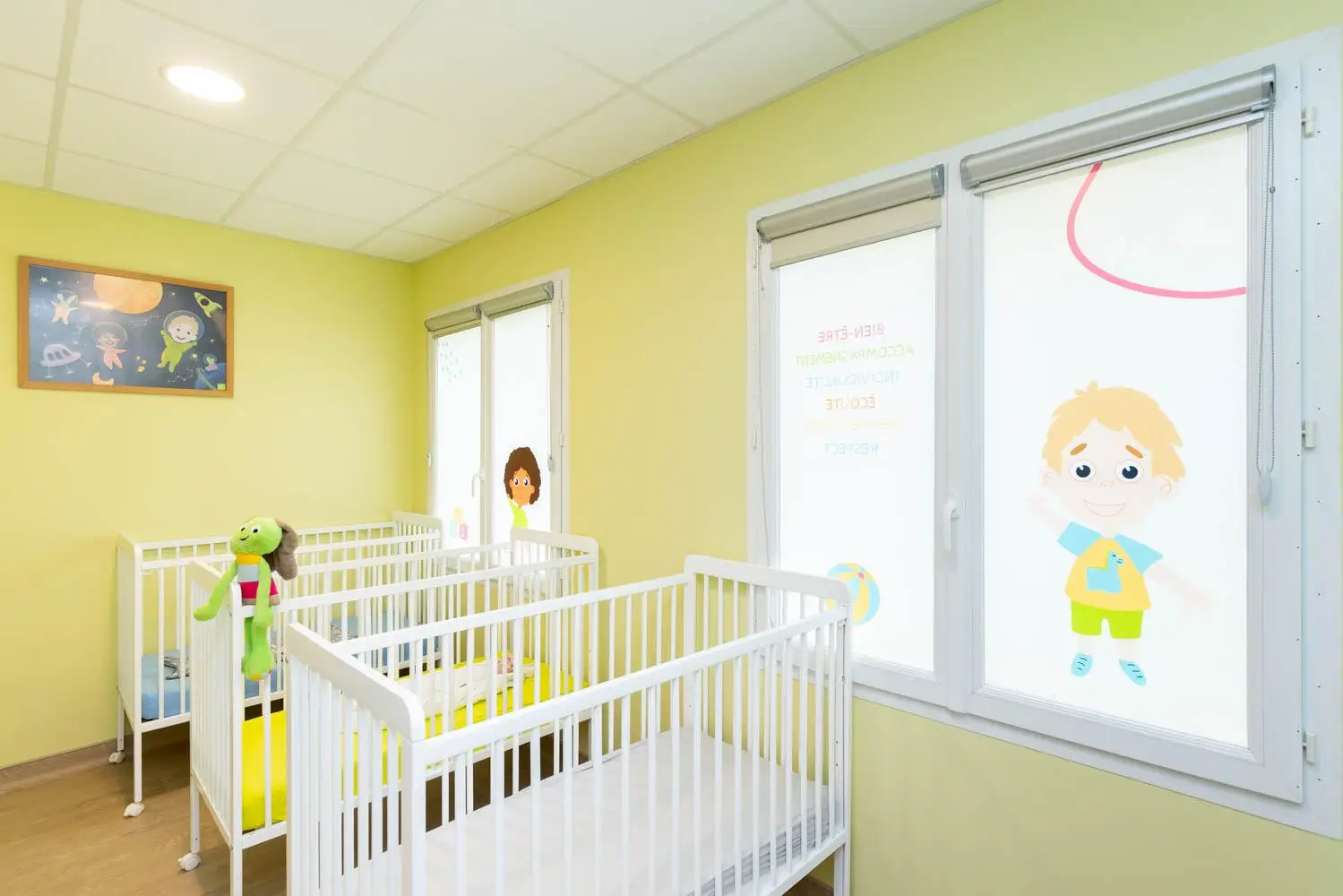 Dortoir cosy de la micro-crèche de Jaunay-Marigny