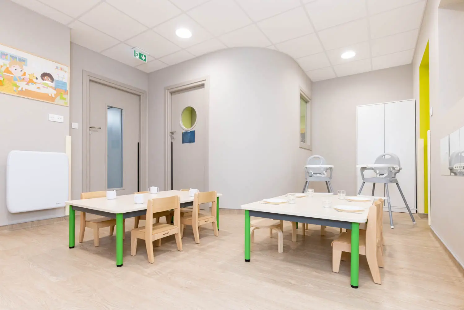 Salle de repas de la micro-crèche Achille et Camille d'Alfortville