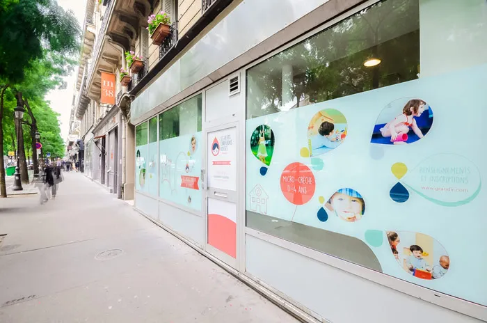 Façade de la micro-crèche Les Malicieux de Magenta, boulevard Magenta, Paris 10e