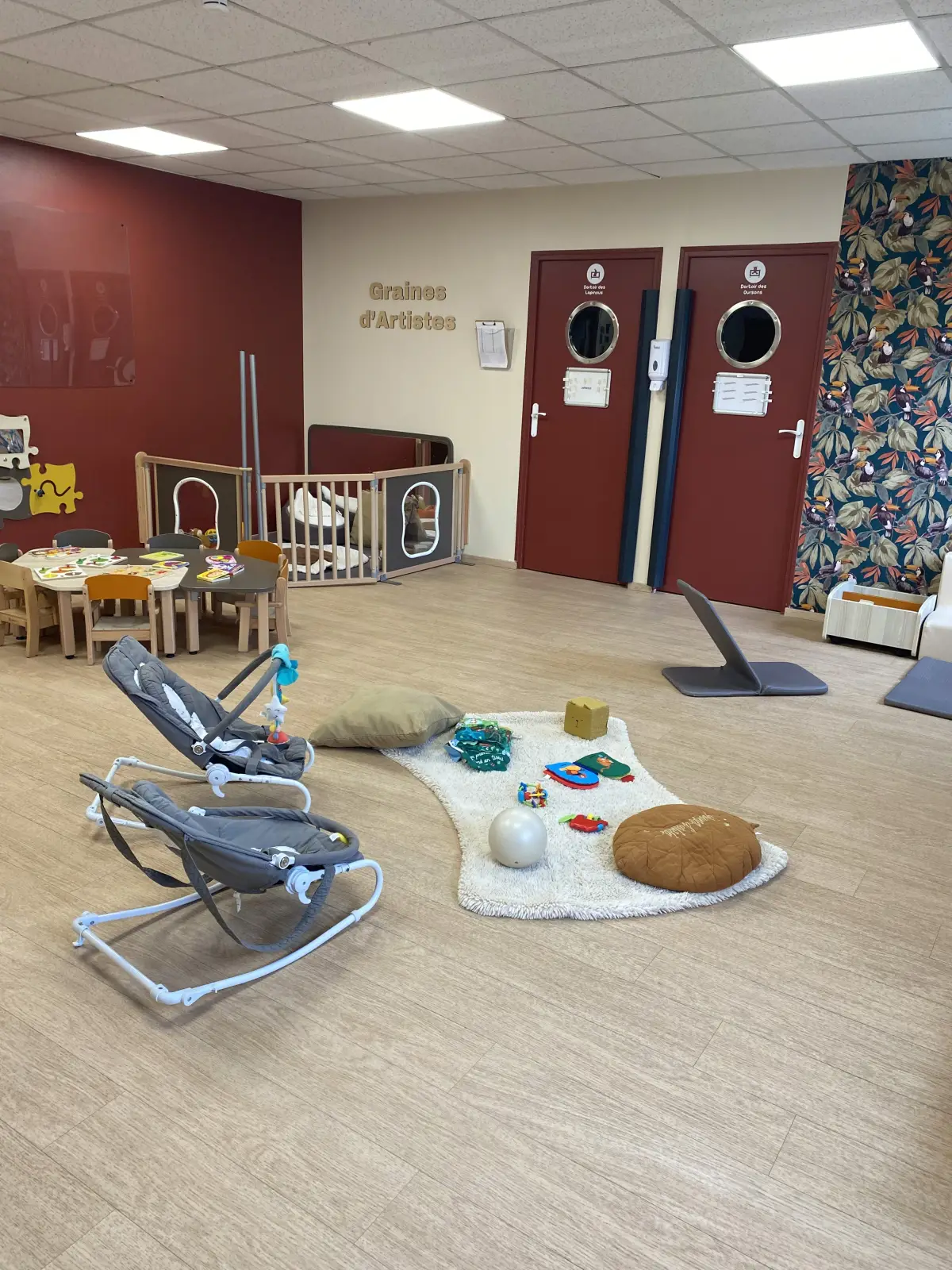 Coin éveil de la micro-crèche Graines d'Artistes La Pilaterie à Marcq-en-Barœul