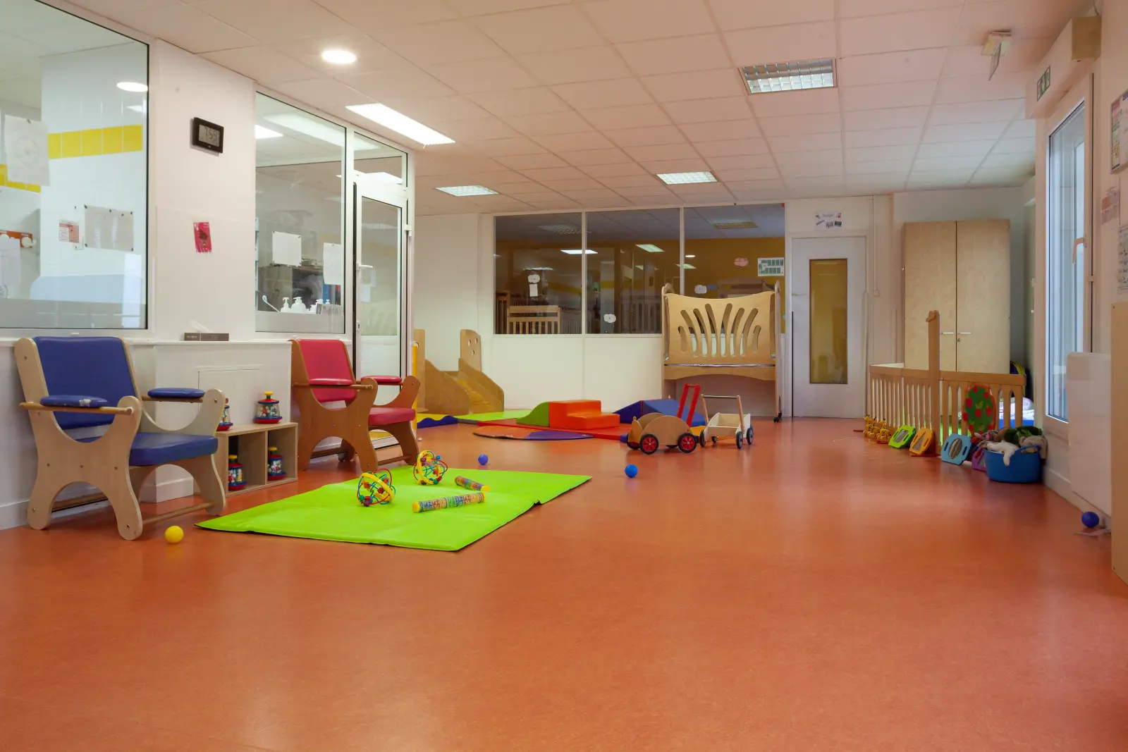 Salle de motricité de la crèche de Puteaux