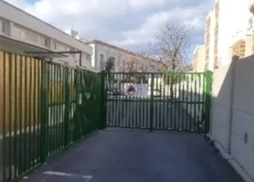 Entrée sécurisée de la crèche Eaubonne Europe, avenue de l'Europe