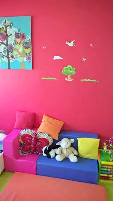 Coin détente aux murs colorés de Kiddy Farm à Pontcharra