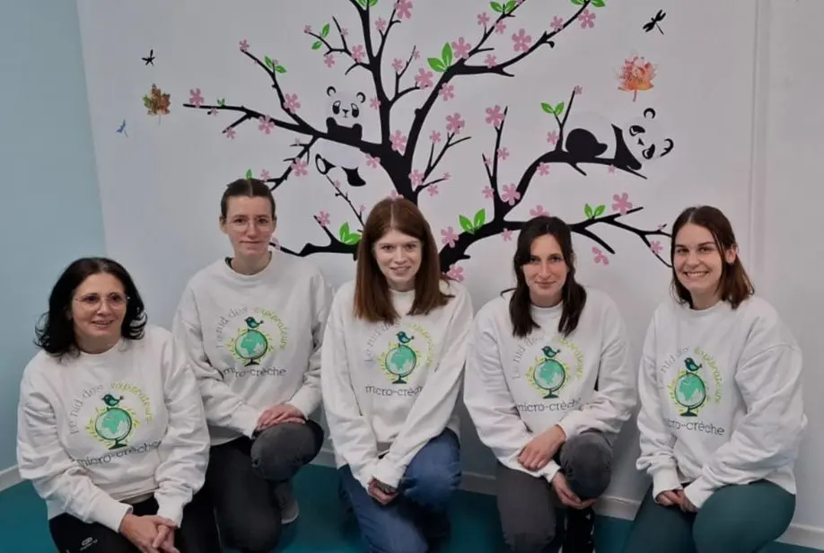 L'équipe de la micro-crèche Le Nid des Explorateurs à Sannerville