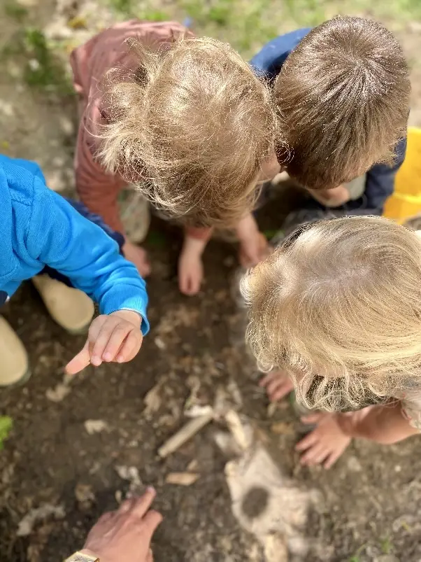 Découverte de la nature en extérieur à la micro-crèche de Beaumont