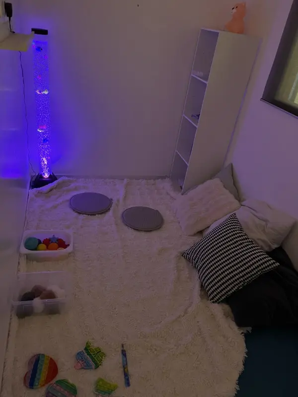 Coin sensoriel et cocon de la micro-crèche La Clé des Chérubins à Soissons
