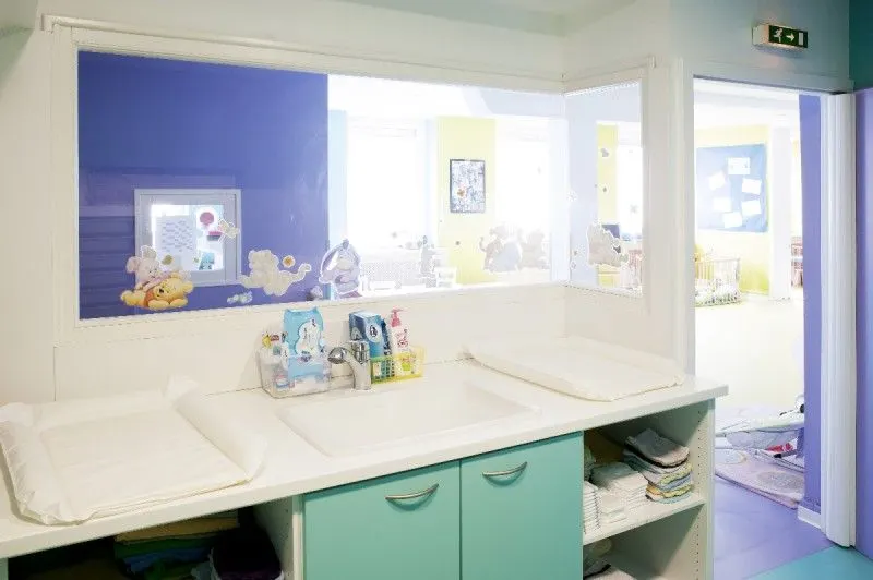 Espace change de la micro-crèche L'Eden des Chérubins à Strasbourg