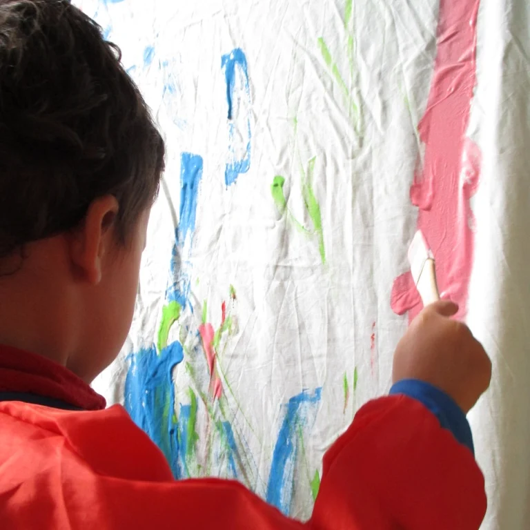 Un instant dans la crèche